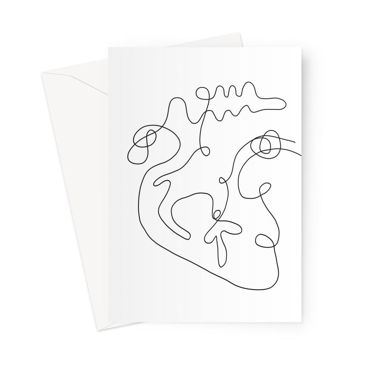 Line Heart Greeting Card